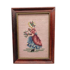 Victorian needlepoint girl for sale  Omaha