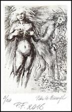 Hampl Petr 2016 Exlibris C3 PF Bookplate Erotic Erotik Nude Nudo Woman Sex n3, używany na sprzedaż  PL