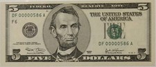 Usado, 2003 nota de dólar de US$ 5, nota não circulada, número de série baixo x586 comprar usado  Enviando para Brazil