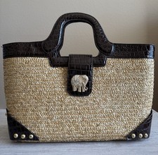 Bolsa de palha Lily Pulitzer usada em ótimo estado cor natural e bordas marrons. comprar usado  Enviando para Brazil