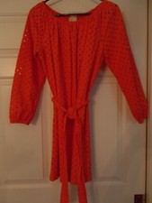 Vestido Michael Kors laranja ilhós forrado tamanho médio novo sem etiquetas comprar usado  Enviando para Brazil