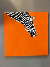 Zebra handgemalt leinwand gebraucht kaufen  Berg