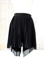 Saia plissada AMERICAN EAGLE OUTFITTERS preta acordeão chiffon bainha alta forrada 2 comprar usado  Enviando para Brazil