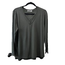 Blusa feminina Another Love verde manga longa gaiola cruzada gola modal mescla tamanho G, usado comprar usado  Enviando para Brazil