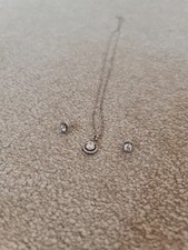 Silver necklace earrings for sale  BARKING