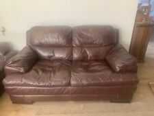 Brown seater faux for sale  BRENTFORD