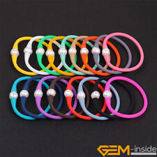  Pulseira feminina Pearl Mixcolors silicone borracha elástica água doce pérola comprar usado  Enviando para Brazil