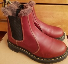 Dr. Martens Leonore, bordowe brązowe ciepłe futro buty UK 5, EU 38, US 7 na sprzedaż  PL