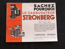 Brochure carburateur stromberg d'occasion  Artemare