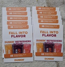 Cartão presente Dunkin' Donuts US$ 50 - 10 X US$ 5 expira em 15 de novembro comprar usado Cartão presente Dunkin' Donuts US$ 50 - 10 X US$ 5 expira em 15 de novembro comprar usado  Enviando para Brazil