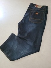 Jeans masculino Parish Nation tamanho 40 x 28 lavagem escura 119972 botão desgastado mosca A6 comprar usado  Enviando para Brazil