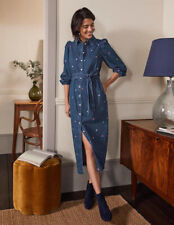 Boden Denim Koszula Sukienka Straight Puff Sleeve Dress 12 38 40 na sprzedaż  PL