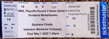 Ticket spokane chiefs for sale  Portland