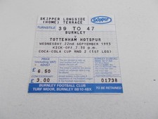 Ticket burnley tottenham for sale  BURNLEY