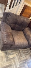 Brown leather armchair for sale  NEWBURY