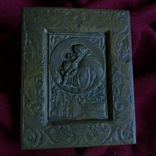 Antiga Medalha Placa de Bronze Papa Pádua Santo Antônio Vaticano Itália Cristã comprar usado  Enviando para Brazil