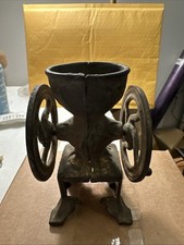 Moedor de café antigo de ferro fundido roda dupla pequeno comprar usado  Enviando para Brazil