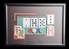 Vintage framed poker for sale  East Bethany