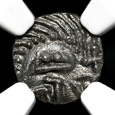 ANGLO-SAXÃO. Edição Continental, 695-740. Sceatta de prata, S-790C, NGC AU58 comprar usado  Enviando para Brazil