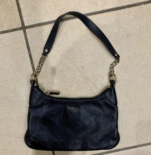 Furla black leather for sale  CROYDON