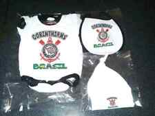 CORINTHIANS - BRASIL - Kit Baby Trousseau Recém-nascido Corpo + Babador + Boné Bebê comprar usado  Enviando para Brazil