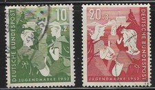 Alemanha: 1952; Scott B325-B326, albergue boy hikers, muito usado, EBA079 comprar usado  Enviando para Brazil