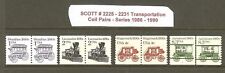 Pares de bobinas de transporte US Scott # 2225 - 2231 1986-90, sem marca de charneira , usado comprar usado  Enviando para Brazil