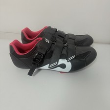 Usado, Peloton Masculino UE 45 EUA 11 Exercício Atlético Preto Vermelho Chuteiras de Bicicleta Sapatos de Ciclismo comprar usado  Enviando para Brazil