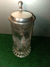 Glas bierkrug zinndeckel gebraucht kaufen  Beeskow