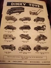 Ephemera 1950s dinky for sale  LEICESTER