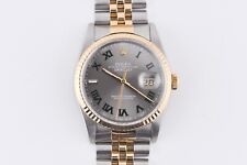 Rolex Datejust 16233 moldura de ouro amarelo mostrador personalizado Wimbledon 36mm comprar usado  Enviando para Brazil