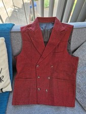 Burgundy red herringbone for sale  SALFORD