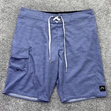 Shorts de prancha enferrujado masculino 33 azul surf cera pente carga natação sem forro 33x10 comprar usado  Enviando para Brazil