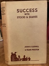 1938 SUCCESS WITH STOCKS & SHARES Gledhill Preston FIRST EDITION Investment Book comprar usado  Enviando para Brazil