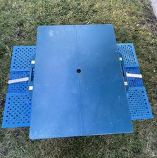 Conjunto de Mesa e Cadeira Dobrável Vintage Viajante Azul Versa-Mesa Acampamento comprar usado  Enviando para Brazil