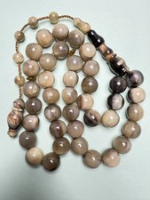 Antiguo cuerno de bestia natural hecho a mano muy raro oración islámica 39 cuentas 64 g R15 segunda mano  Embacar hacia Mexico