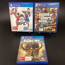 3 x PS4 Blu-Ray - EA Sports UFC - Grand Theft Auto - Farcry Primal (14B) MO#8762 comprar usado  Enviando para Brazil