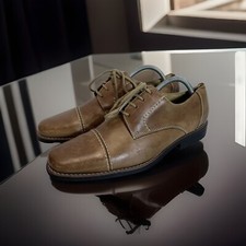 Sapato social Sandro Moscoloni marrom Wade masculino Derby Oxford tamanho 9,5 EEE largo, usado comprar usado  Enviando para Brazil
