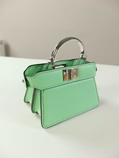 FENDI Peekaboo mini bolsa de couro de cordeiro verde perfeito com alça autêntica comprar usado  Enviando para Brazil