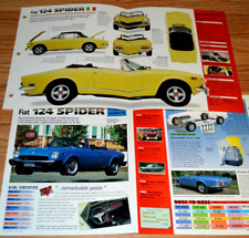 1974 Fiat 124 Spider especificações informações pôster original folheto vintage 74 conversível comprar usado  Enviando para Brazil