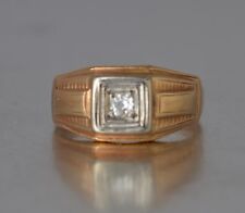 #RW194 10KG ANEL DE DIAMANTE MASCULINO OURO 0,10 CT.OLD-MINE. comprar usado  Enviando para Brazil