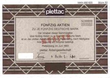 Plettac AG 1993 Plettenberg Altrad Group Wyroby żelazne 2500 DM WZÓR Koc TOP, używany na sprzedaż  Wysyłka do Poland