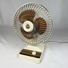 Ventilador de cabeceira vintage KUO HORNG 2 velocidades ajustável inclinação bege 12 polegadas de altura KH-06R2 comprar usado  Enviando para Brazil