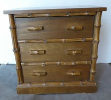 Usado, CAIXA DE JOIAS VINTAGE SPLIT BAMBU 3 GAVETAS JAPÃO comprar usado  Enviando para Brazil