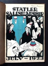 STATLER SALESMANSHIP 1923 vol. XVIII julho-dezembro, HC, arte em tela de seda, usado comprar usado  Enviando para Brazil