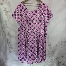 Vestido feminino Eva Rose 4X roxo estampa guaxinim manga ajuste bainha curta alargada comprar usado  Enviando para Brazil