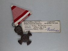Eisernes Verdienstkreuz mit Krone und Legitimation FKR1 Festung Krakau KuK na sprzedaż  PL