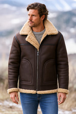 Shearling jacket men for sale  BIRMINGHAM