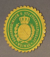 Siegelmarke grossherzoglich . gebraucht kaufen  Berlin