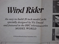Wind rider plan for sale  WARRINGTON
